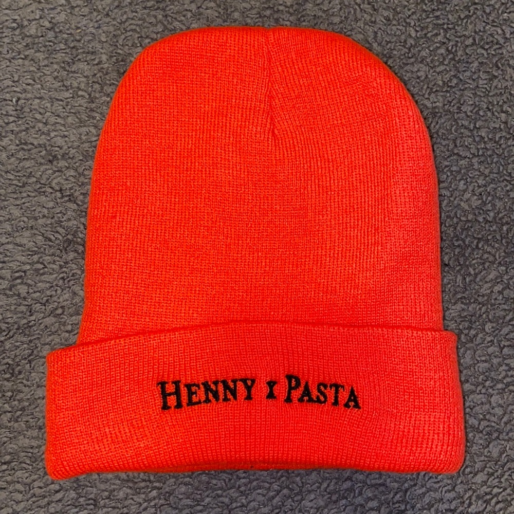NWOT Henny X Pasta Neon Orange Beanie - Dominic DeAngelis
